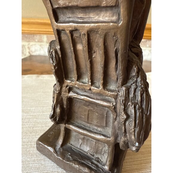 Seated Ballerina Figurine 1996 HP Signed Cold-Cast Bronze Finish – CG Mark - Picture 13 of 16